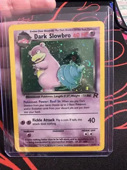 Dark Slowbro 12/82 Team Rocket Holo Pokemon Swirl! - Image 2