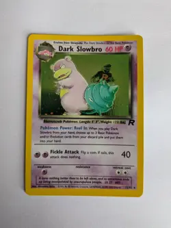 Pokemon Team Rocket Dark Slowbro 12/82 Unlimited Holo with swirl - Image 1