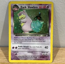 Pokemon TCG Dark Slowbro *SWIRL* 12/82 Team Rocket 2000 Holo Rare Card - MP+ - Image 1