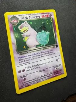 Pokemon Dark Slowbro TCG Card 12/82 Team Rocket Holo Rare - Image 3