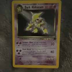 Dark Alakazam 1/82 Team Rocket Holo Rare 60 HP Unlimited Pokemon TCG English - Image 1