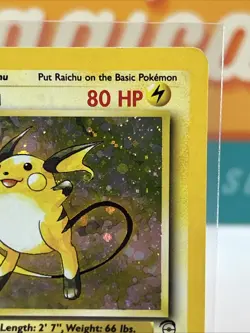Raichu #16 Holo Rare WoTC Pokemon TCG 1999 Base Set 2 DMG - Image 5