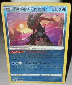 Radiant Greninja Pokemon 046/189 Radiant Rare Astral Radiance NM - Image 1