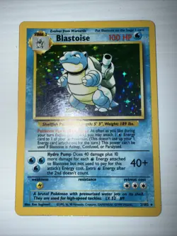 Pokemon Blastoise Base Set Holo Rare 2/102 - Image 1