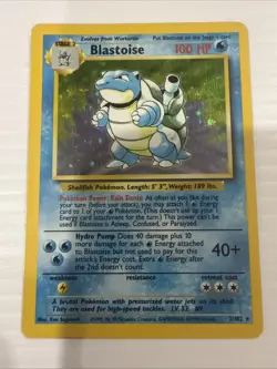 Pokemon Blastoise Base Set Holo Rare 2/102 - Image 2