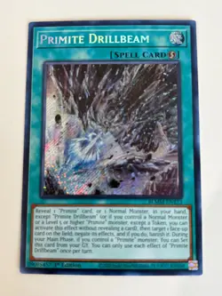 Yugioh - Primite Drillbeam x 3 - 1st Edition Secret Rare NM - Free Holo Card - Image 2