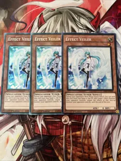 YUGIOH EFFECT VEILER COLLECTORS RARE RA01-EN003 NEAR MINT x3 PLAYSET - Image 1