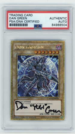 PSA Dan Green YUGIOH! Dark Magician MVP1-ENGV3 Gold Secret Rare Limited Edition - Image 1