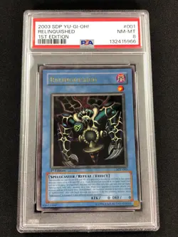 Yugioh 2003 Relinquished 1st SDP-001 PSA 8 Ultra Rare - Image 1