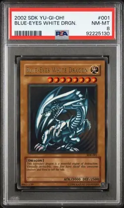 PSA 8 Yu-Gi-Oh! 2002 Blue-Eyes White Dragon SDK-001 Ultra Rare Yugioh [PSA] - Image 1