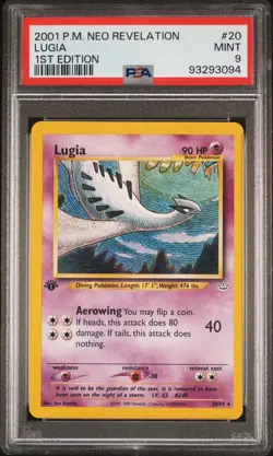 2001 Pokemon Neo Revelation 1st Edition #20 Lugia PSA 9 MINT - Image 1