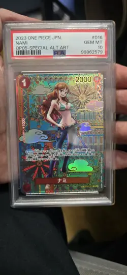 2023 One Piece OP05 Japanese #016 Nami Special Alternate Art PSA 10 GEM MINT - Image 1