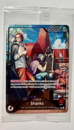One Piece Shanks OP09-001 L Alt Art | Sealed | PSA Exclusive Promos | 2025 - Image 1
