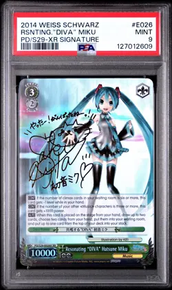 2014 Weiss Schwarz Hatsune Miku Project DIVA F 2nd Resonating “DIVA" XR PSA 9 - Image 1