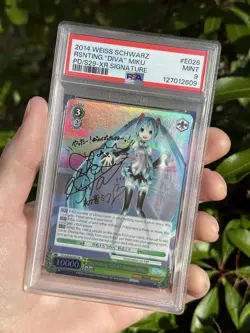 2014 Weiss Schwarz Hatsune Miku Project DIVA F 2nd Resonating “DIVA" XR PSA 9 - Image 3
