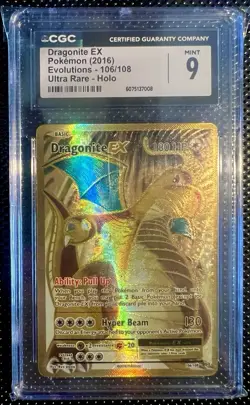2016 Pokemon Dragonite EX (Full Art) 106/108 Evolutions Ultra Rare Holo - Image 1