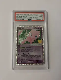 2021 POKEMON CELEBRATIONS CLASSIC COLLECTION 88/92 MEW EX HOLO PSA MINT 9 - Image 1