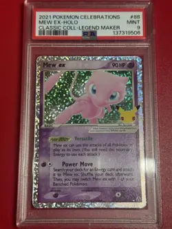 2021 Pokemon Celebrations Mew EX Holo Classic Collection #88 PSA 9 - Image 1