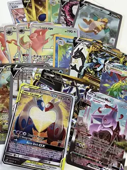 CUSTOM MADE 20 card BUNDLE TCG glitter Holo Fan Art Nm Latias Latios Espeon etc - Image 1