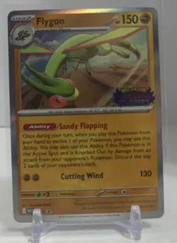 Flygon 016 Staff Promo Mega Evolution Phantasmal Flames Pokemon Card - Image 1