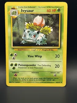 Pokemon TCG Ivysaur Base Set, Unlimited Uncommon Card 30/102 HP - Image 1