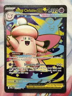Mega Clefable ex 103/088 Full Art Ultra Rare Me03 Perfect Order Pokemon Card NM+ - Image 1
