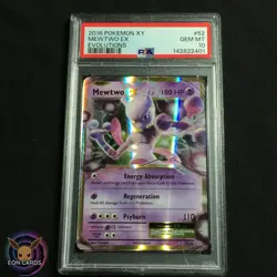 Mewtwo EX 52/108 (PSA 10 GEM MINT) Evolutions Pokemon Cards - Image 1