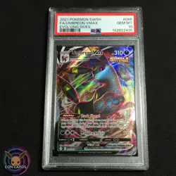 Umbreon VMAX HOLO RARE 095/203 (PSA 10 GEM MINT) Evolving Skies Pokemon Cards - Image 1