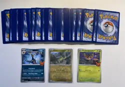 80 Card Pokemon Bulk (2023–2025) | 1 Reverse Holo & Includes Trick or Trade *NM - Image 1