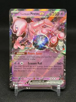 Pokemon TCG Team Rockets Mewtwo EX Holo English, NM Condition - Image 1