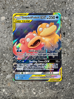 Pokemon TCG Cards Slowpoke & Psyduck GX 35/236 Unified Minds Ultra Rare Holo NM - Image 1