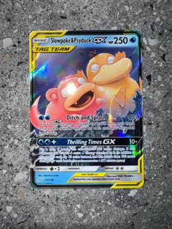 Pokemon TCG Cards Slowpoke & Psyduck GX 35/236 Unified Minds Ultra Rare Holo NM - Image 3