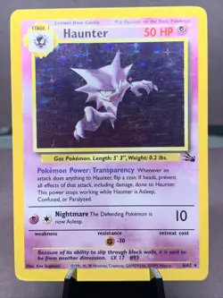 Pokemon TCG Haunter 6/62 Holo Rare Fossil Unlimited 1999 WOTC VTG - Image 1