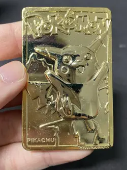 1999 Pikachu Pokemon 23k Gold Plated Trading Card Burger King with Certificate - Image 3
