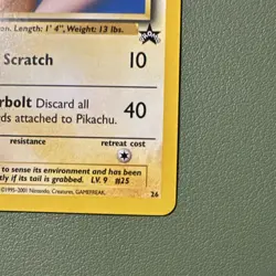 Pokemon Pikachu Wotc Promo 26/53 40 HP Regular Promo 2001 English - Image 3