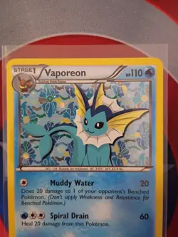 Pokemon TCG Vaporeon Stage 1 Holo Promo Card English 2012 BW89 Nice! - Image 3