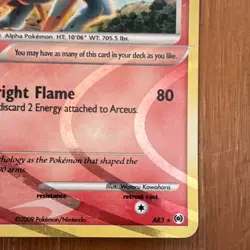 Pokemon TCG Arceus AR3 Arceus Set Holo Rare Basic 80 HP Bright Flame 2009 - Image 5