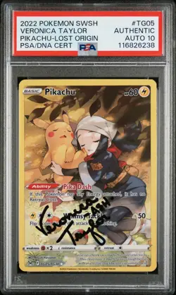 Pikachu TG05 Authentic/Auto 10 Veronica Taylor Signed - Pokemon - Image 1
