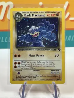 Dark Machamp #10 Holo Rare WoTC Pokemon TCG 2000 Team Rocket DMG - Image 3