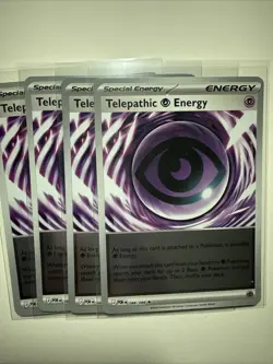 4X Telepathic Psychic Energy 088/088 Perfect Order Reverse Holo Rare Pokemon TCG - Image 1