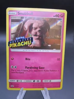 TCG Pokemon (Detective Pikachu Stamped) Snubbull SM200 SM Holo - Image 1