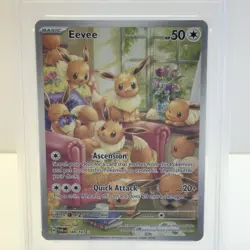 POKEMON 2024 TWILIGHT MASQUERADE EEVEE ILLUSTRATION RARE 188 PSA 9 - Image 2