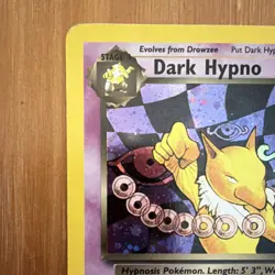Pokemon TCG Dark Hypno Team Rocket Holo Rare 60 HP 9/82 - Image 3