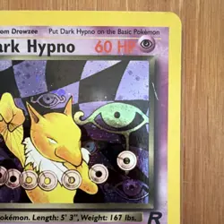 Pokemon TCG Dark Hypno Team Rocket Holo Rare 60 HP 9/82 - Image 4