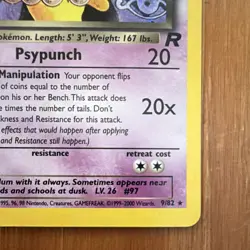 Pokemon TCG Dark Hypno Team Rocket Holo Rare 60 HP 9/82 - Image 5