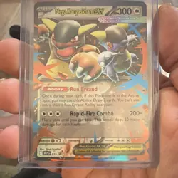 Pokemon Mega Kangaskhan EX Double Rare Full Art Holo Me01 104/132 300 HP 200+ - Image 1