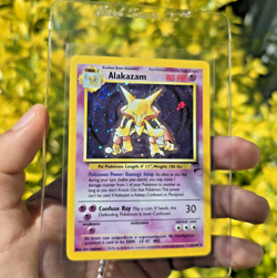 Alakazam 001/130 Holo Rare Base Set 2 BS2, Unlimited Holo, Pokemon TCG ~ Damaged - Image 1