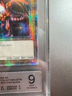 YU-GI-OH! Red Eyes Black Dragon LC01-EN006 25th Anniv Att Error PCG 9 Card - Image 5