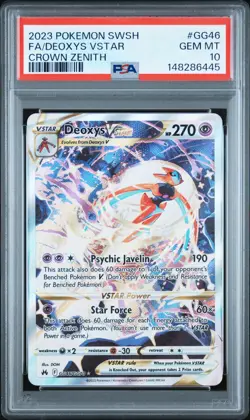 Pokemon TCG Deoxys VSTAR GG46/GG70 Crown Zenith Card PSA 10 Gem Mint - Image 1