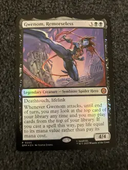 Magic The Gathering MTG - Gwenom, Remorseless Promo Foil - Spider-Man - Image 1